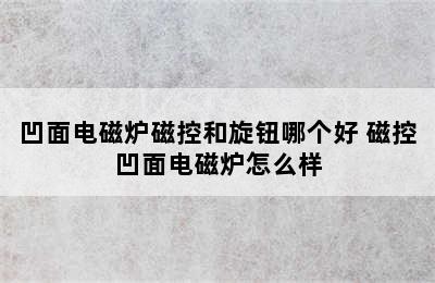 凹面电磁炉磁控和旋钮哪个好 磁控凹面电磁炉怎么样